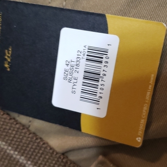 Nwt LEE Men's Dungarees Belted Wyoming Cargo Short, Color Russet Size 42. - Picture 5 of 15
